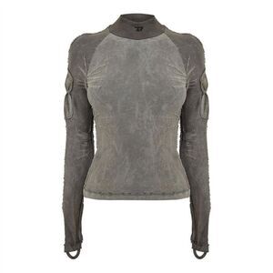 Diesel Unisex Adult Distressed  T-Shirt / Volcanic Ash Melange